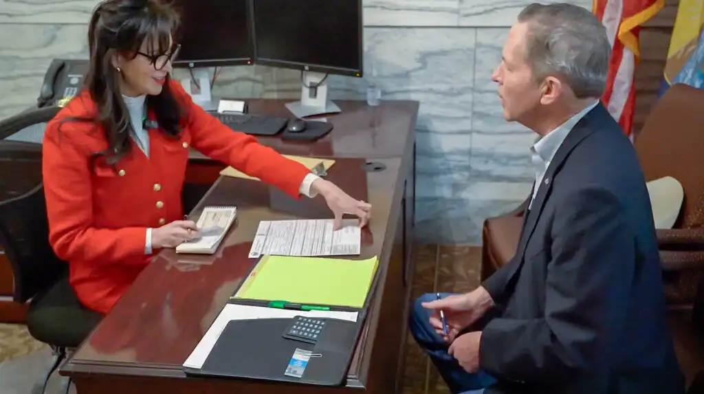 Secretary Christi Jacobsen, Secretary of State's Office open 2024 candidate filing 1 1 11 24 Candidate Filing 10 2