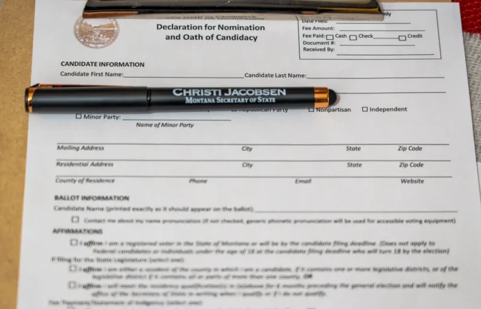 Counties submit candidate petition signatures to Montana Secretary of State’s Office 9 Candidate filing paperwork