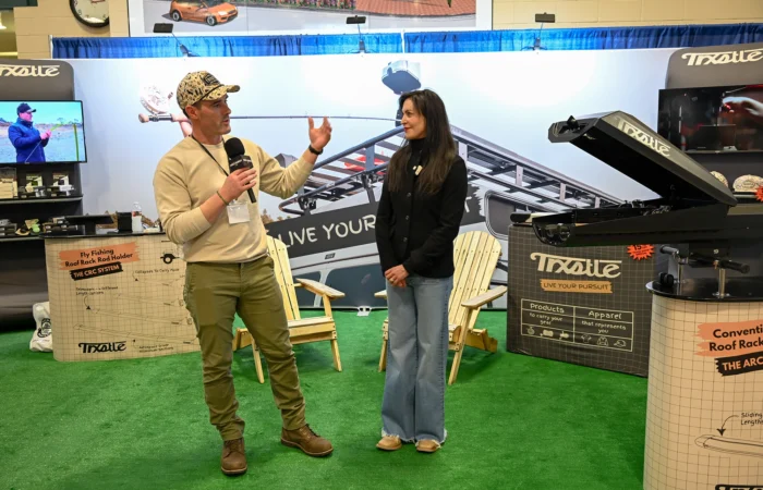 Big Sky, Big Ambitions: Secretary Christi Jacobsen announces over 8,000 new businesses opening across Montana 7 Montana Secretary of State Christi Jacobsen visits with Montana small business, Trxstle, at the 2026 Montana Outdoor Expo.