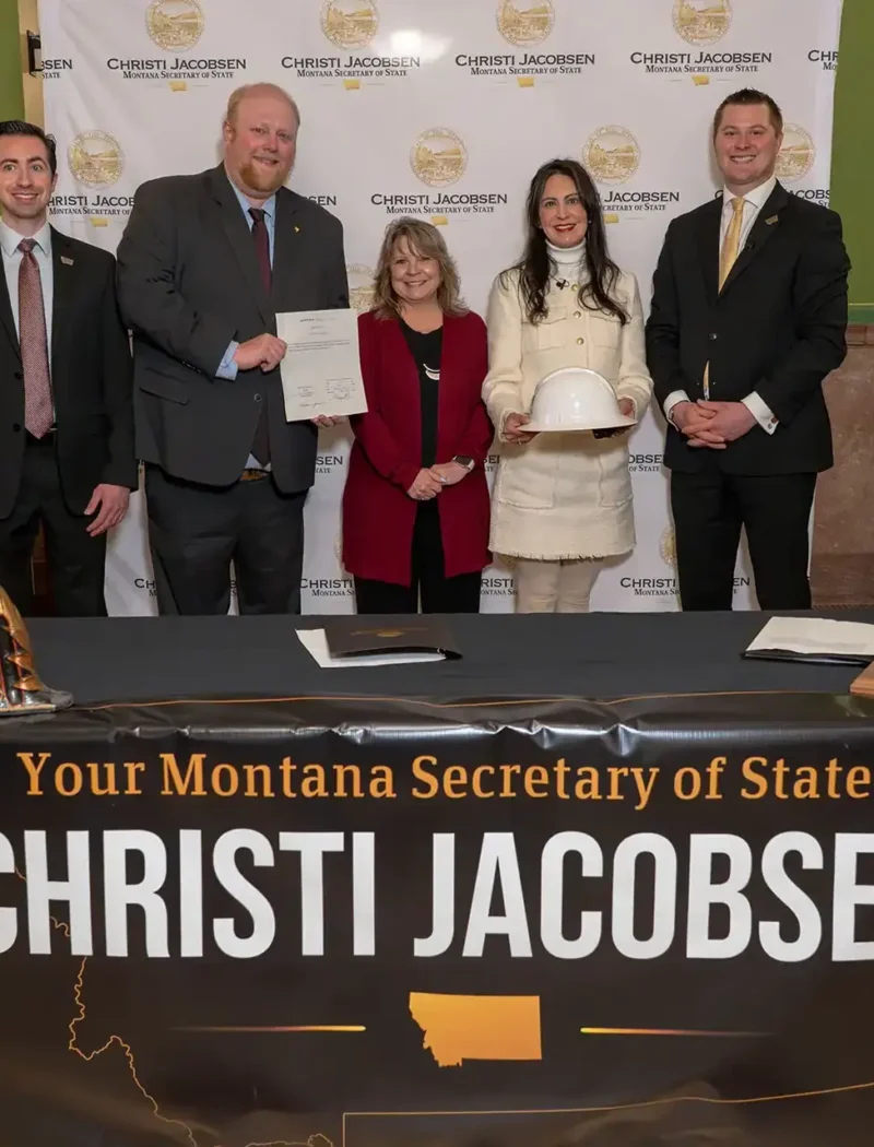 Secretary Christi Jacobsen files legislation for the Montana Petroleum Association.