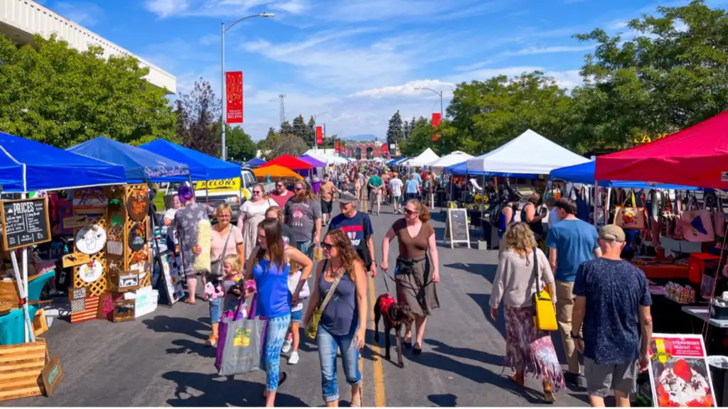 Christi Jacobsen - Montana Secretary of State 9 A busy outdoor Montana farmers market.