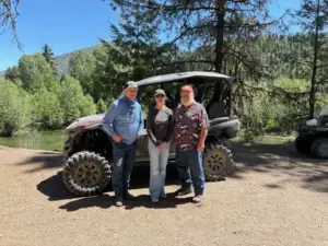 Montana Secretary of State Christi Jacobsen toured the Fish Creek recreation area with Representative Curtis Cochran, Senator Denley Loge, and a number of other officials and organization representatives.