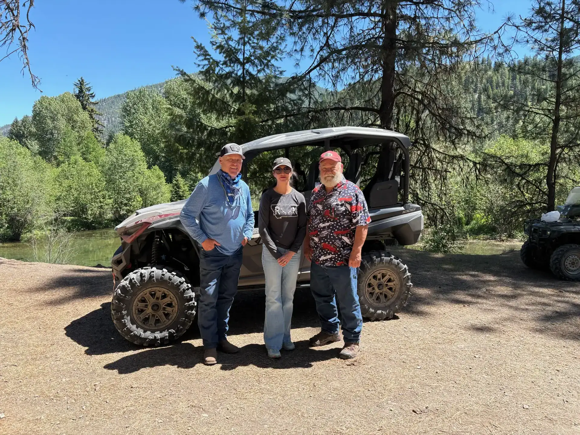 Montana Secretary of State Christi Jacobsen toured the Fish Creek recreation area with Representative Curtis Cochran, Senator Denley Loge, and a number of other officials and organization representatives.