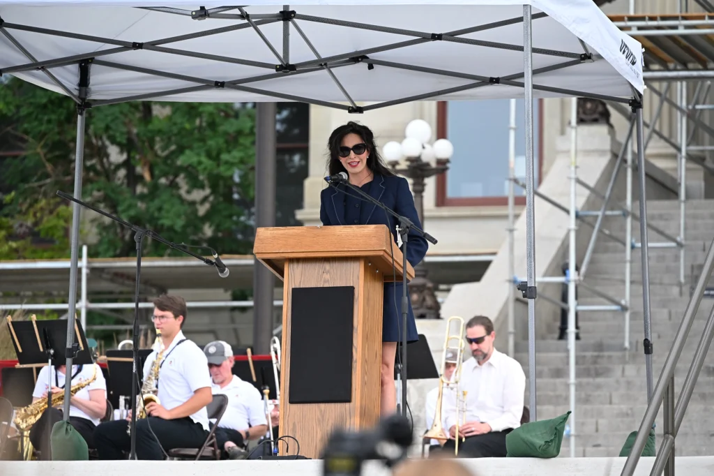 Christi Jacobsen - Montana Secretary of State 8 Montana Secretary of State Christi Jacobsen participates in the reading of the Declaration of Independence at the Montana State Capitol on Wednesday, July 8, 2026.