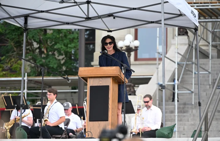 Secretary Christi Jacobsen joins Montanans in nationwide reading of Declaration of Independence 1 Montana Secretary of State Christi Jacobsen participates in the reading of the Declaration of Independence at the Montana State Capitol on Wednesday, July 8, 2026.