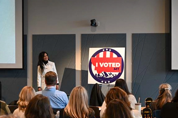 Secretary Christi Jacobsen unveils new ‘I Voted’ sticker ahead of Montana’s 2026 Elections 2 Secretary of State Christi Jacobsen unveiled a new Montana "I Voted" sticker ahead of the 2026 elections.